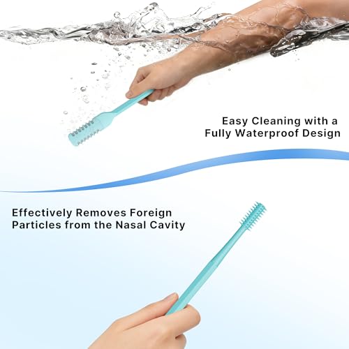 8PCS Nasal Hair Cutter for Women Men, 2026 Upgraded Portable 2-in-1 Nasal Hair Cutter Sticks Double Sided Nose Knife with Soft Cleaning Brush