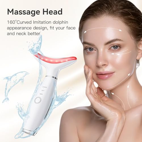 7-Color Red Light Therapy Face Massager with Vibration & Heat