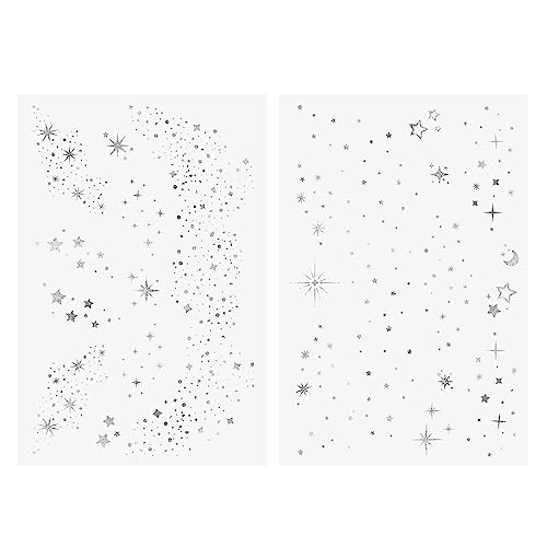Flash Tattoos Fairy Dust Silver Glitter Freckles - 23 Metallic Face Patches