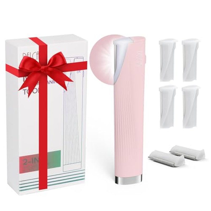 PELCAS Electric Dermaplaning Tool Kit with LED Light - 3 Speeds