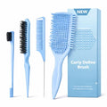 Detangler Brush for Curly Hair | 4-in-1 Styling Set