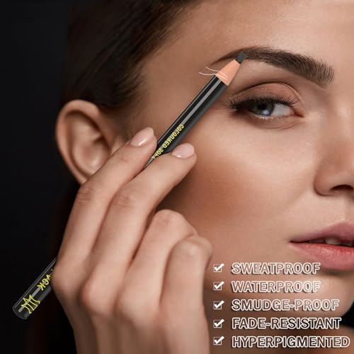 Waterproof Eyebrow Pencils 6 Piece Set Black