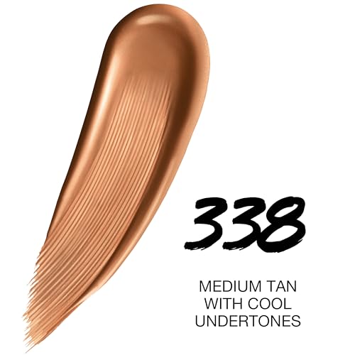 Maybelline Super Stay Up to 24HR Skin Tint, Radiant Light-to-Medium Coverage Foundation, Makeup Infused With Vitamin C, 338, 1 Count