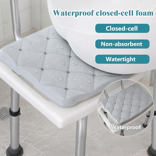 Waterproof Shower Chair Cushion with Non-Slip Grip