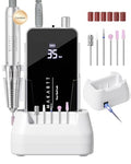 Makartt Nouvella Black 35000RPM Pro Nail Drill E-File—Cordless 60W with LCD