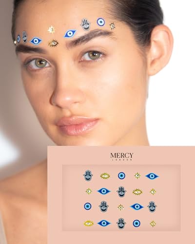 Evil Eye Face Jewels Stick-On Gems by Mercy London