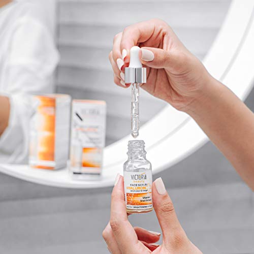 Victoria Beauty Hyaluron+ Brightening Face Serum with Hyaluronic Acid and Vitamin C ? The Best Anti-Aging and Anti-Wrinkle Moisturizer, 20ml