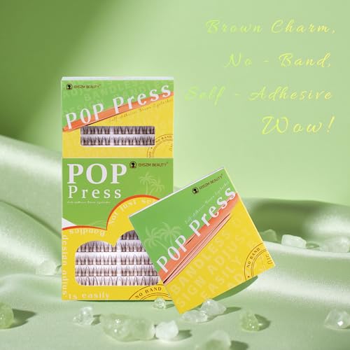 Brown Pre-Glued Lash Clusters - Self-Adhesive 10-14mm