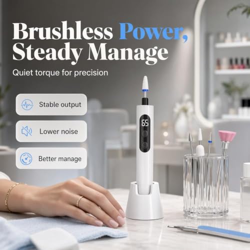 BYXIWA Electric Nail Polisher with Adjustable Speed Nail Drill – Portable Manicure & Pedicure Kit (Variation 1)