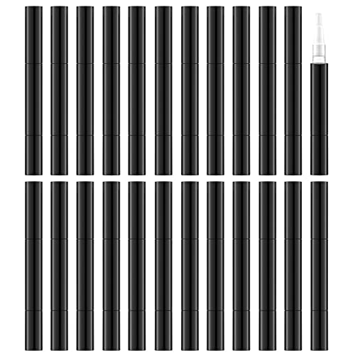 Lil Ray 3ml Empty Twist Pens with Brush for Nail Oil & Lip Gloss (24 Pack)