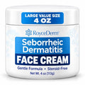 Roycederm Steroid-Free Face Cream for Seborrheic Dermatitis – Sensitive, Fragrance-Free Daily Moisturizer (4 oz) – Face, Scalp & Body - Variation: Face Cream