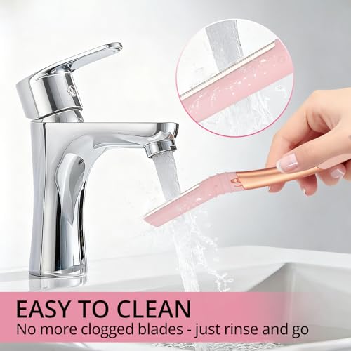 Dermaplane Razor for Women & Men Face & Eyebrow Shaping Reusable Handle with 10 Blades
