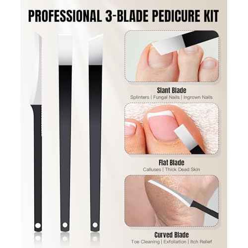 Toenail Clippers for Thick Nails - Ingrown Toenail Removal Kit - 12Pcs Podiatrist Grade Toe Nail Clippers for Seniors Men Women - Professional Home Pedicure Tools for Feet