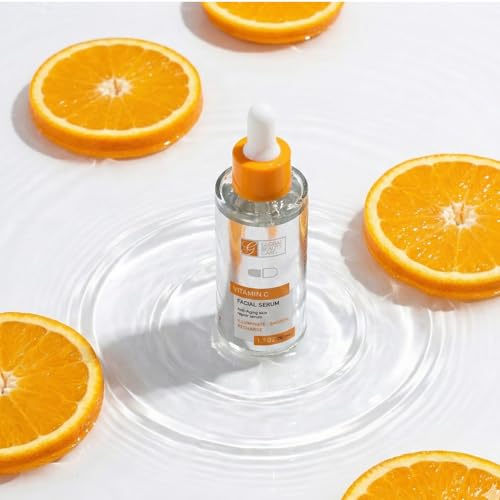 Global Beauty Care Vitamin C Facial Serum - Facial Treatment Serum with Hyaluronic Acid for Uneven Tone & Radiance Appearance Support, Fast Absorbing, Lightweight Hydration, 1.7 fl oz (1-Pack)