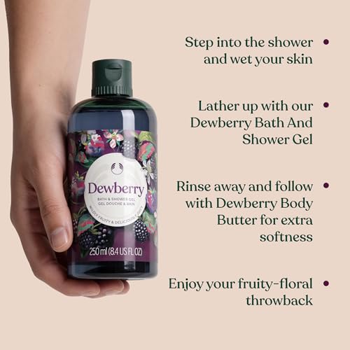 The Body Shop Dewberry Body Yogurt | 48hr Hydrating Moisturizer for Dry Skin | Fruity Scent, Lightweight, Vegan, 200 ml