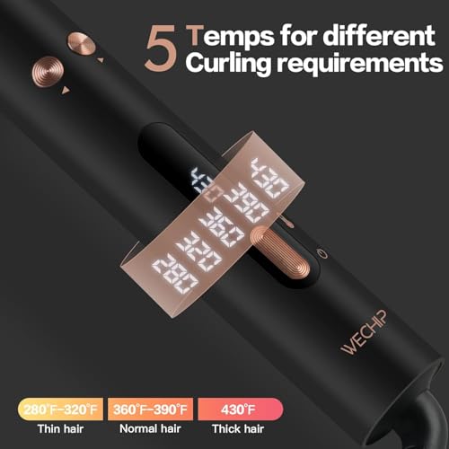 WeBeauty 1 1/4 Inch Automatic Rotating Curling Iron with Tourmaline Ceramic Barrel