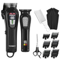 TCMKY Cordless Hair Clippers Set for Men with LCD Display, Black