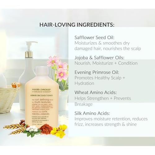 Mixed Chicks Curl Defining & Frizz Eliminating Leave-In Conditioner, 10 fl.oz