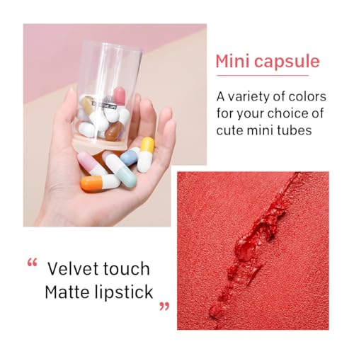 KISSIO Mini Lipstick Set - 16 Colors Matte Velvety Waterproof