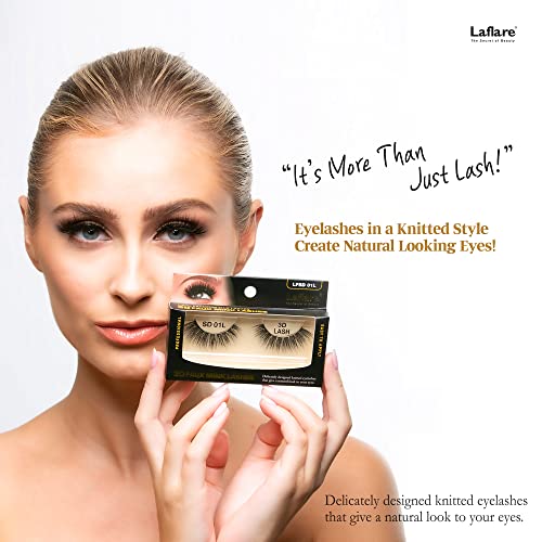 Laflare Silk Lashes 3D FAUX MINK Eyelashes, Light, Reusable, Handmade, Natural Looking, Professional Easy to Apply Eyelashes in a Knitted Style1-3 PACKS BUNDLE SPECIAL (3, SD05B)