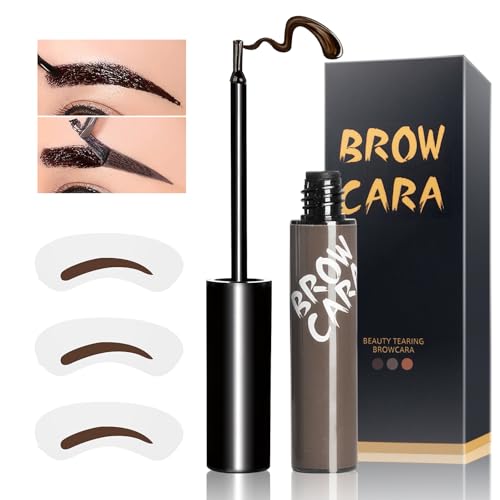 Eyebrow Gel Peel Off - Waterproof Brow Tattoo with Stencils