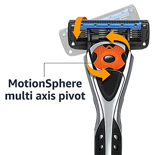 Amazon Basics 5-Blade MotionSphere Men's Razor Handle & 16 Cartridges