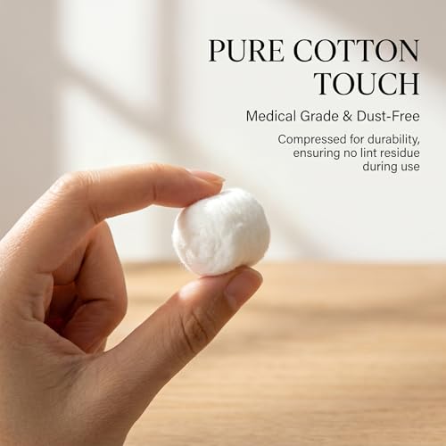 Sukh Soft White Cotton Balls for Skincare & Nail Polish Removal - 250 Count