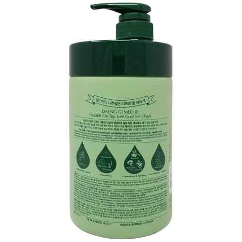 Daeng Gi Meo Ri- Tea Tree Hair and Scalp Care Pack, Freshness for Oily Scalp, Moisture for Dry Hair, 33.8fl Oz