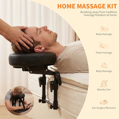 Adjustable Massage Face Cradle for Bed with Memory Foam Pillow