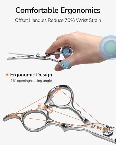 Professional Hair Cutting & Thinning Scissors Set - 440C Steel