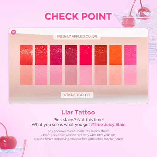 lilybyred Juicy Liar Water Tint | Korean Vivid Water-Gel Lip Stain, Fresh Fruit Colors, Intense Long-Lasting Stain, Moisturizing, Transfer-Proof, Lightweight Finish, 0.16 oz. (04 Blackberry Tequila)