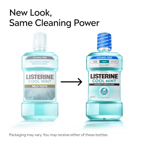 Alcohol-Free Mouthwash Cool Mint 1L – Kills 99.9% Bad Breath Germs