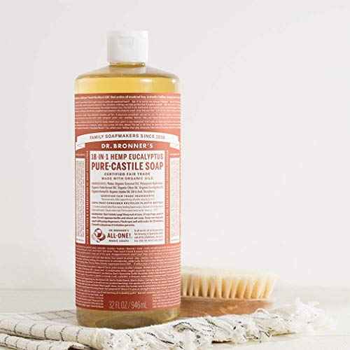 Dr. Bronner's Magic Soap - Pure-Castile Liquid Soap (Eucalyptus, 32 ounce, 2-Pack) -Regenerative Organic Certified Oils, 18-in-1 Uses: Body, Hair, Laundry, Pets & Dishes, Concentrated, Vegan, Non-GMO