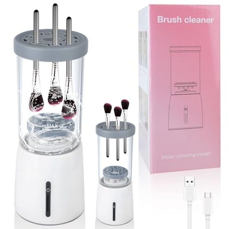 Electric Makeup Brush Cleaner - Auto Spin, IP65 Waterproof