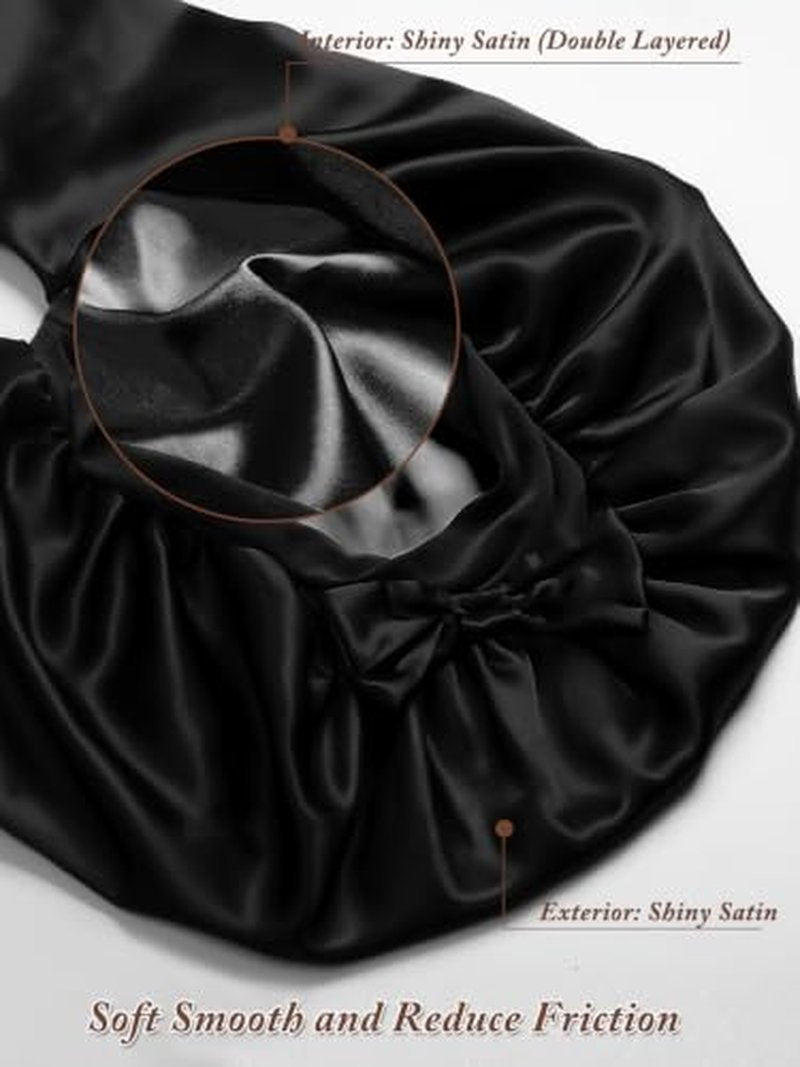 Satin Pantyhose Bonnet for Long Hair & Braids - Heniho