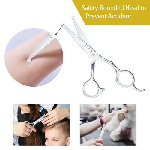 Kids Hair Cutting Scissors 6.1" Safety Rounded Tips