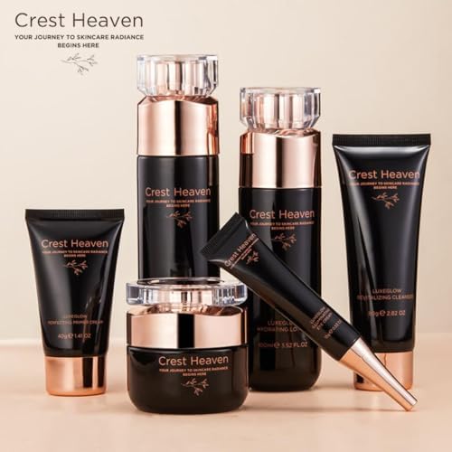 Women 6-Piece Facial Kit for Radiant Skin Care, Facial Care, Face Moisturizing and Anti-aging Skin Care luxeGlow