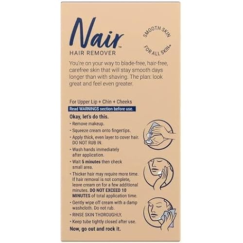 Nair Hair Remover Face Cream, 2 Oz, Pack of 3