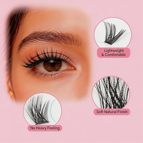 DIY Lash Extension Kit - 280PCS 80D Cluster Lashes 9-15mm
