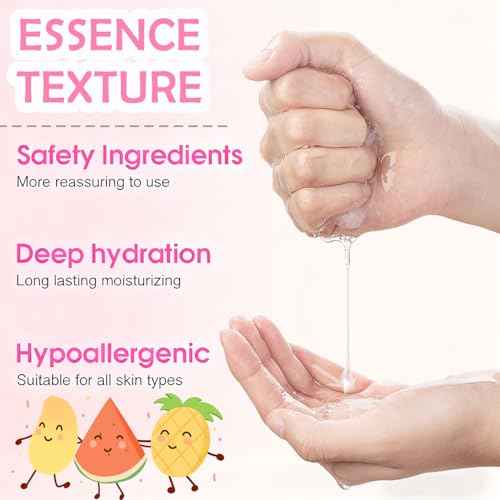 12 Pack Fruit Face Mask for Kids, Stocking Stuffers for Teen Girls, Skin Care for Kids, Christmas Gifts, Moisturizing Face Masks SkinCare, Face Masks Bulk, Slumber Party Supplies for Girls