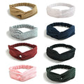 AQOKKA Boho Non-Slip Knotted Headbands for Women - Soft Elastic Hair Band