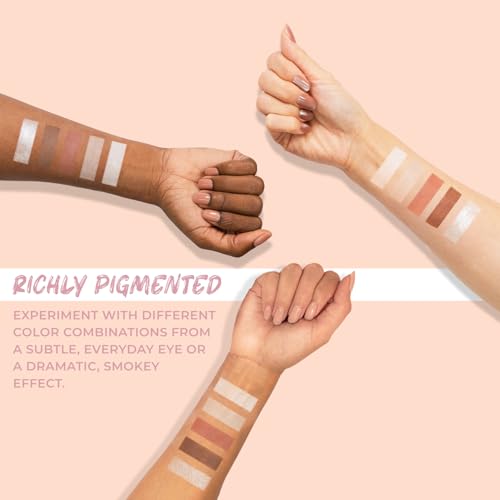 Profusion Cosmetics Mini Eyeshadow Palette ? 5 Compact Shades for Travel, Neutral Matte & Shimmer Finishes, Vitamin A & E Infused, Vegan & Cruelty-Free Makeup (Bejeweled)
