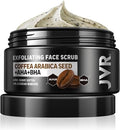 JVR Men's Face Scrub with Coffee, AHA & BHA - 4.23 oz