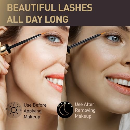 Premium Lash Serum for Eyelash Growth: 5ml Rapid Growth Advanced Eye Lash Serum With Irritation-Free Formulate for Natural Lashes and Eyebrows - Boost, Longer, Thicker, Fuller Lashes