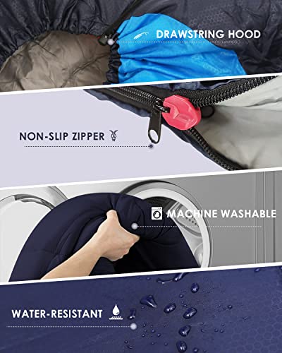 Sleeping Bags for Adults Warm Weather -Backpacking Ultralight Waterproof Sleeping Bag for Boys Girls Youth for Camping Hiking Outdoor Travel Hunting with Compression Sack