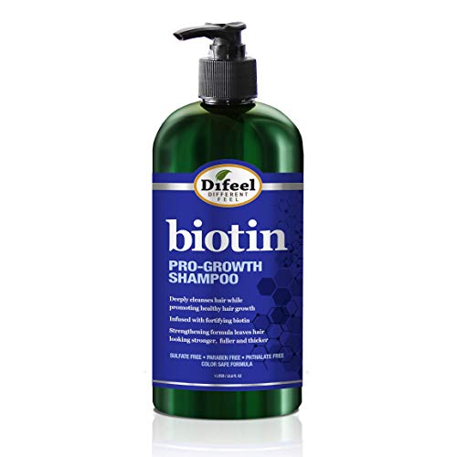 Difeel Biotin 4-PC Hair Growth Shampoo & Hair Care Collection - Includes 33.8oz Shampoo, 6oz Leave in Conditioner, 8oz Hair Mask and 2.5oz Hair Oil