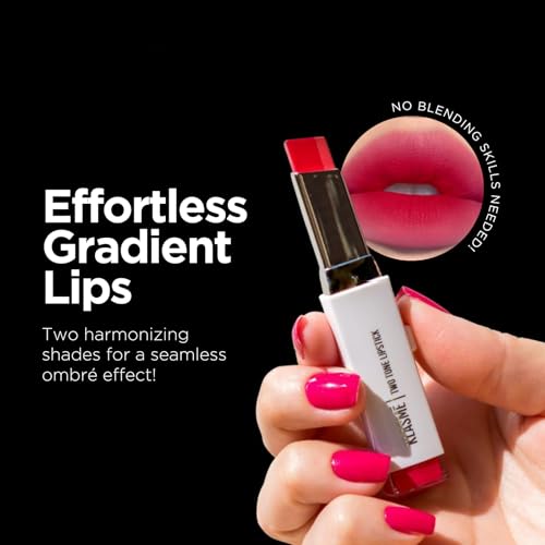 Klasme Two Tone Lipstick Double Trouble | Matte Finish | Dual-Color Gradient Effect | Hydrating & Comfortable Wear