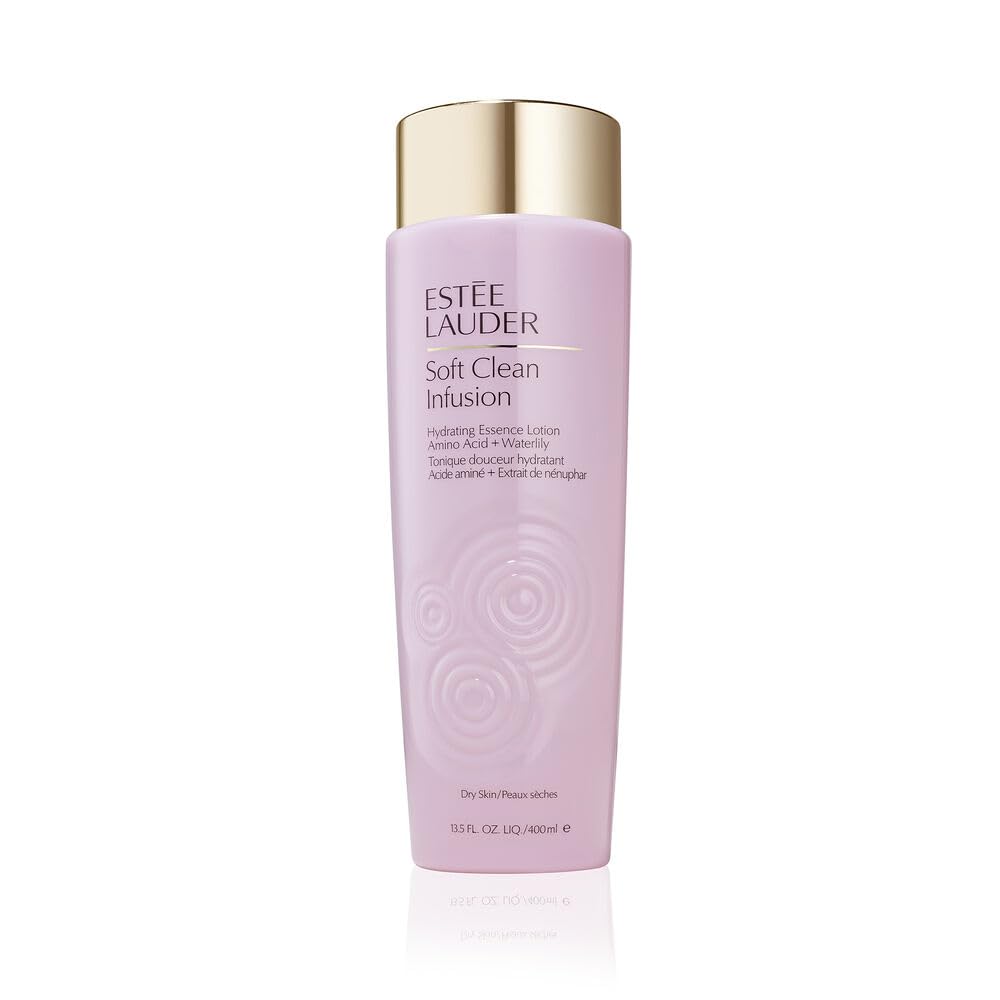 Estée Lauder Soft Clean Infusion Hydrating Skin Essence Face Lotion Toner with Amino Acid + Waterlily, 13.5 Fl Oz