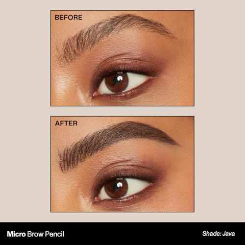 Morphe Micro Dual Eyebrow Pencil - Dual-Ended Brow Pencil Featuring a Retractable, Ultra-Precise, Pointed Tip - Richly Pigmented, Smooth-Gliding, Long-Lasting Wax Formula - Java (0.003 oz)