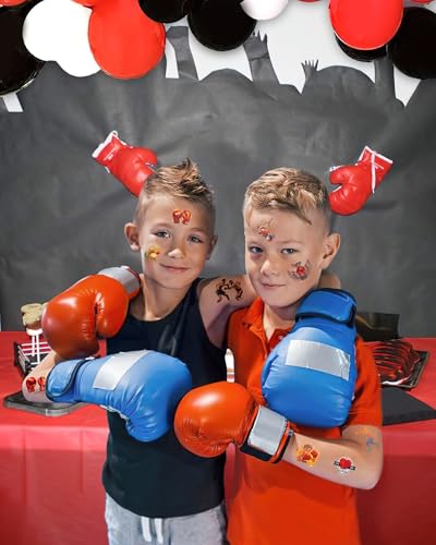 165Pc Boxing Temporary Tattoo Stickers - 18 Sheets Party Favors